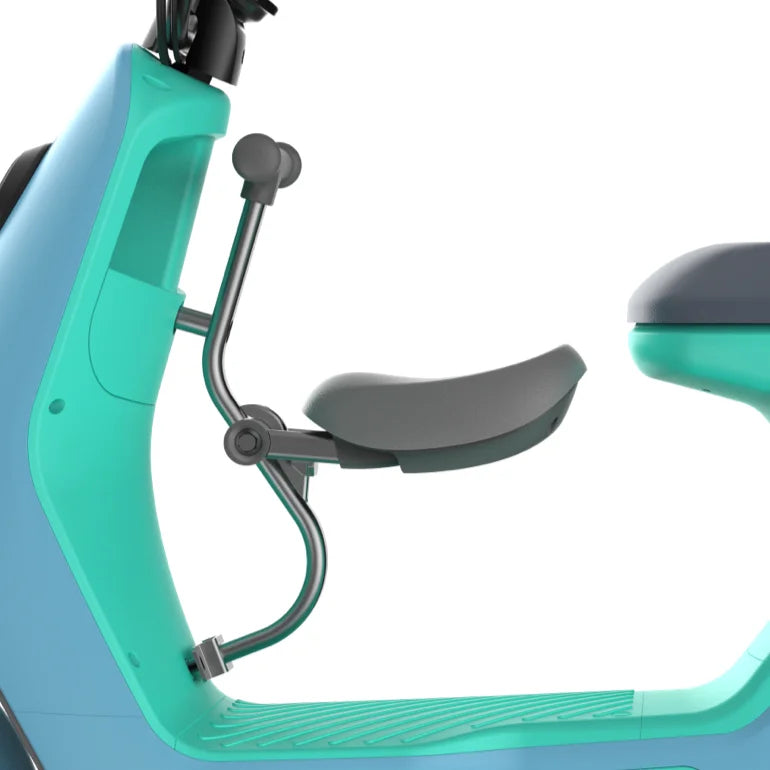 Close-up of Installed Baby Seat on LIVA Footrest Frame