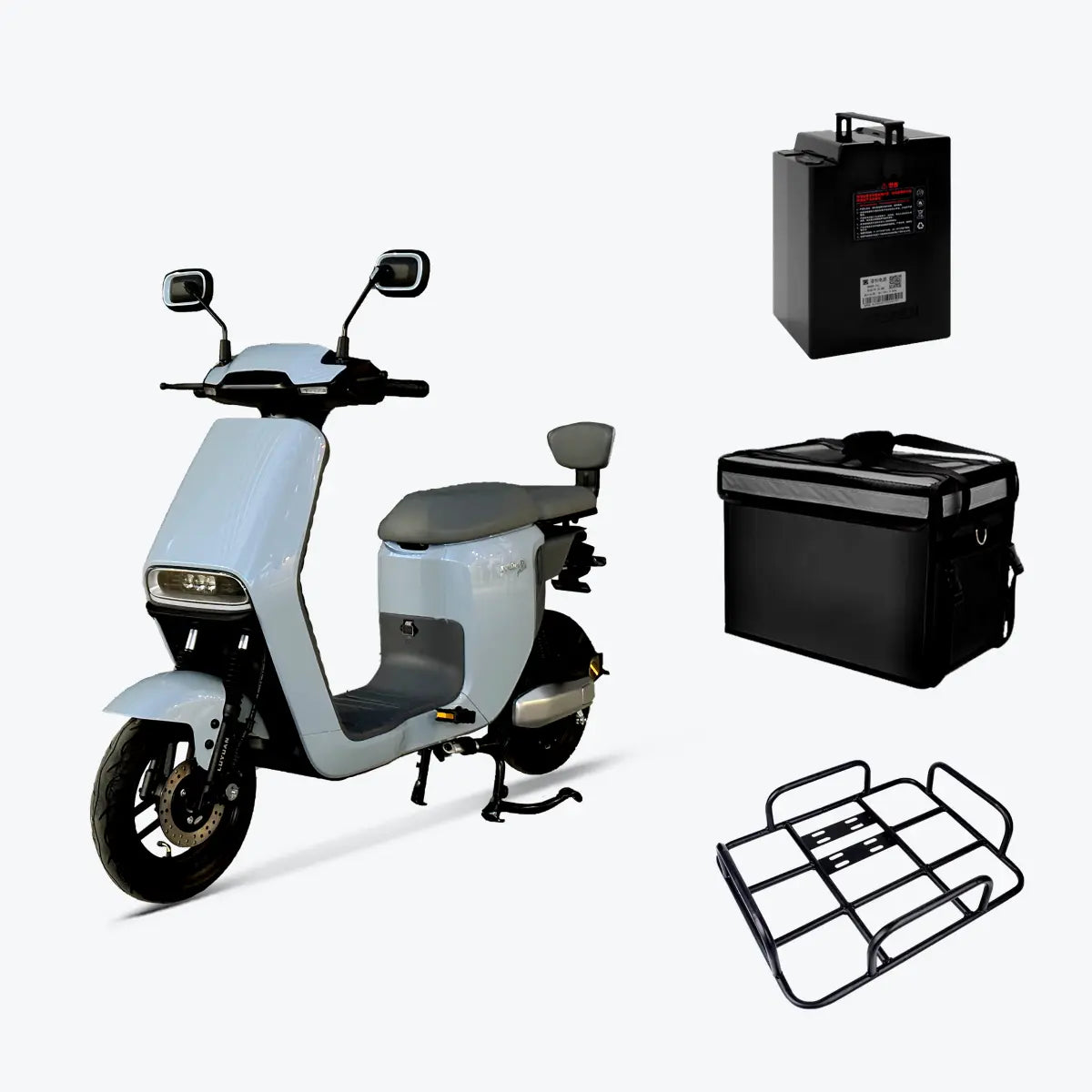INNO Electric Moped Combo – Blue Model with Accessories Bundle