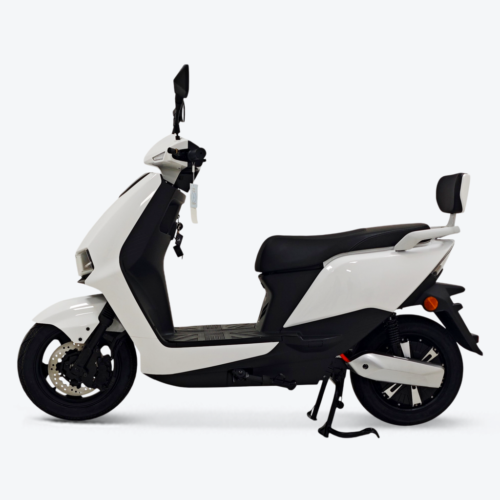 Lightning 3000 Electric Moped –left Side View – White