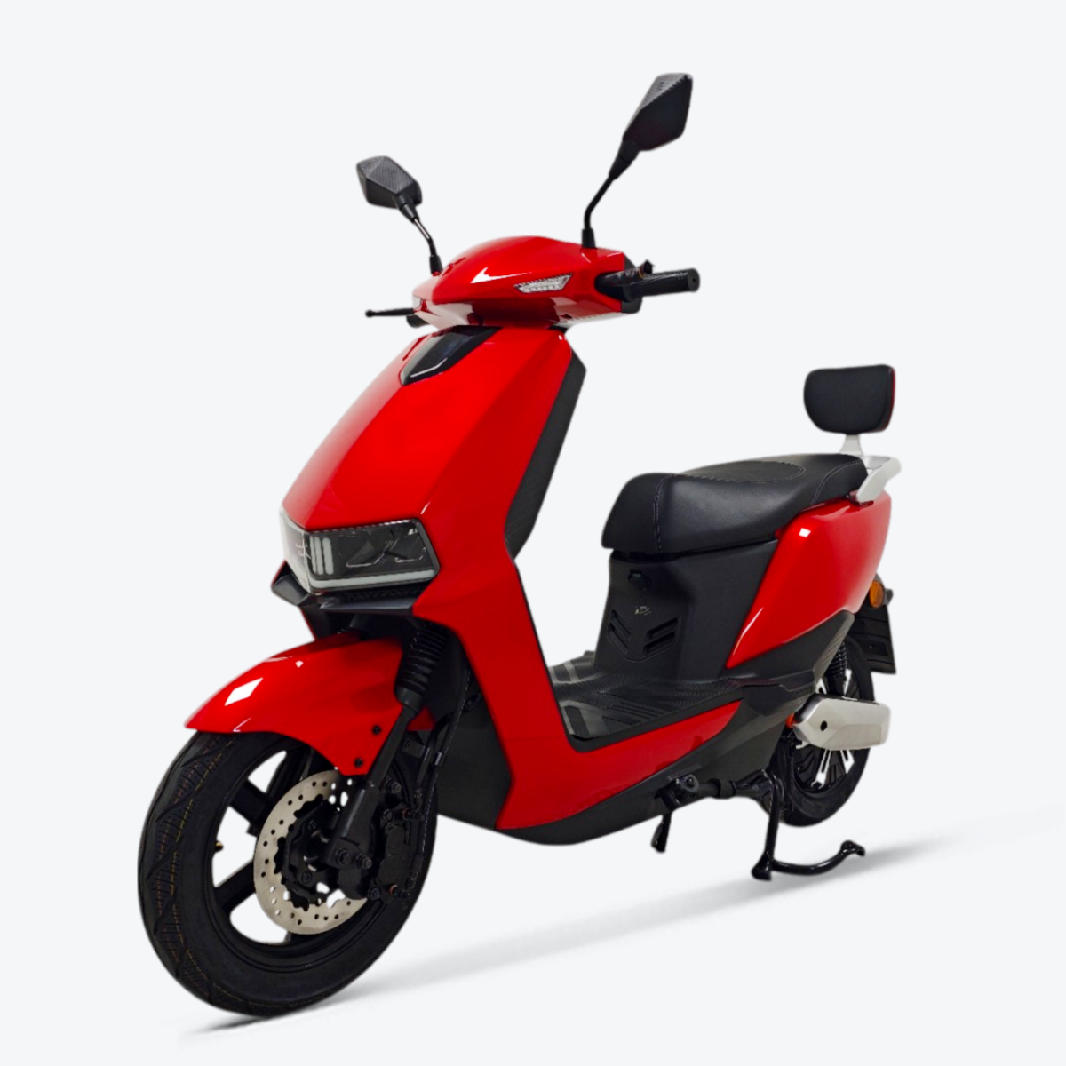 Lightning 3000 Electric Moped – Left Side View – Red