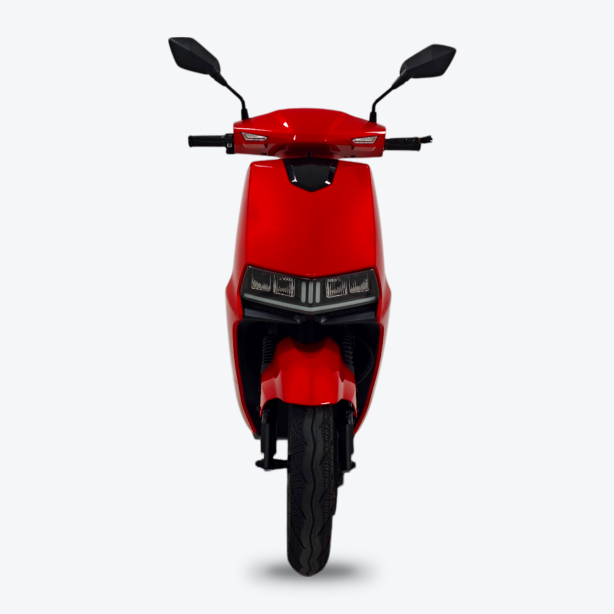 Lightning 3000 Electric Moped – Front View – Red