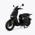 Black scooter on a white background