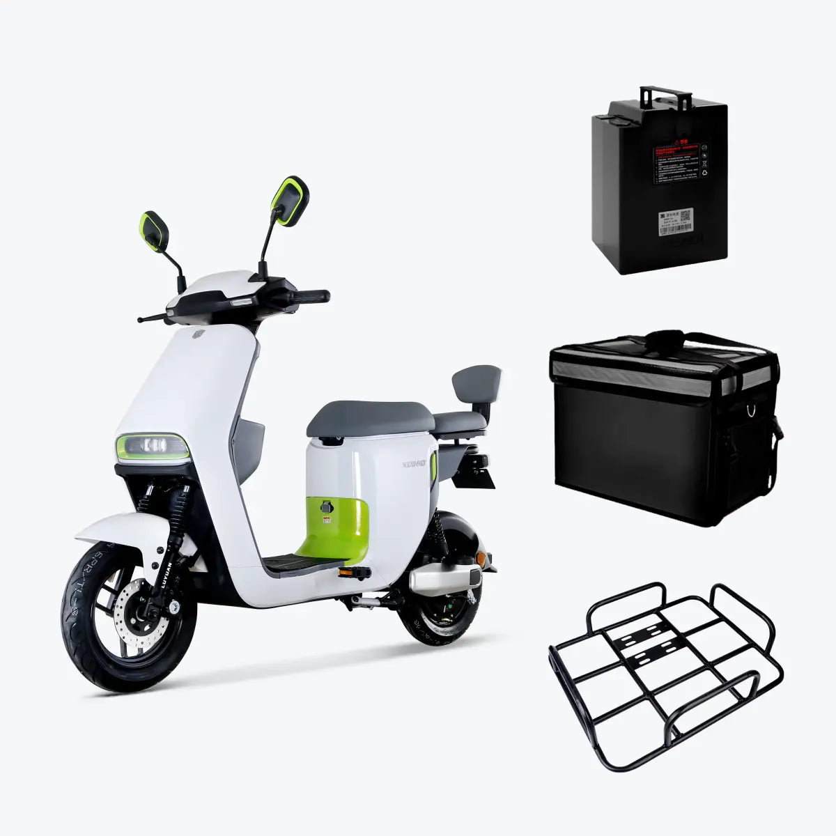 INNO Electric Moped Combo – White Model with Accessories Bundle