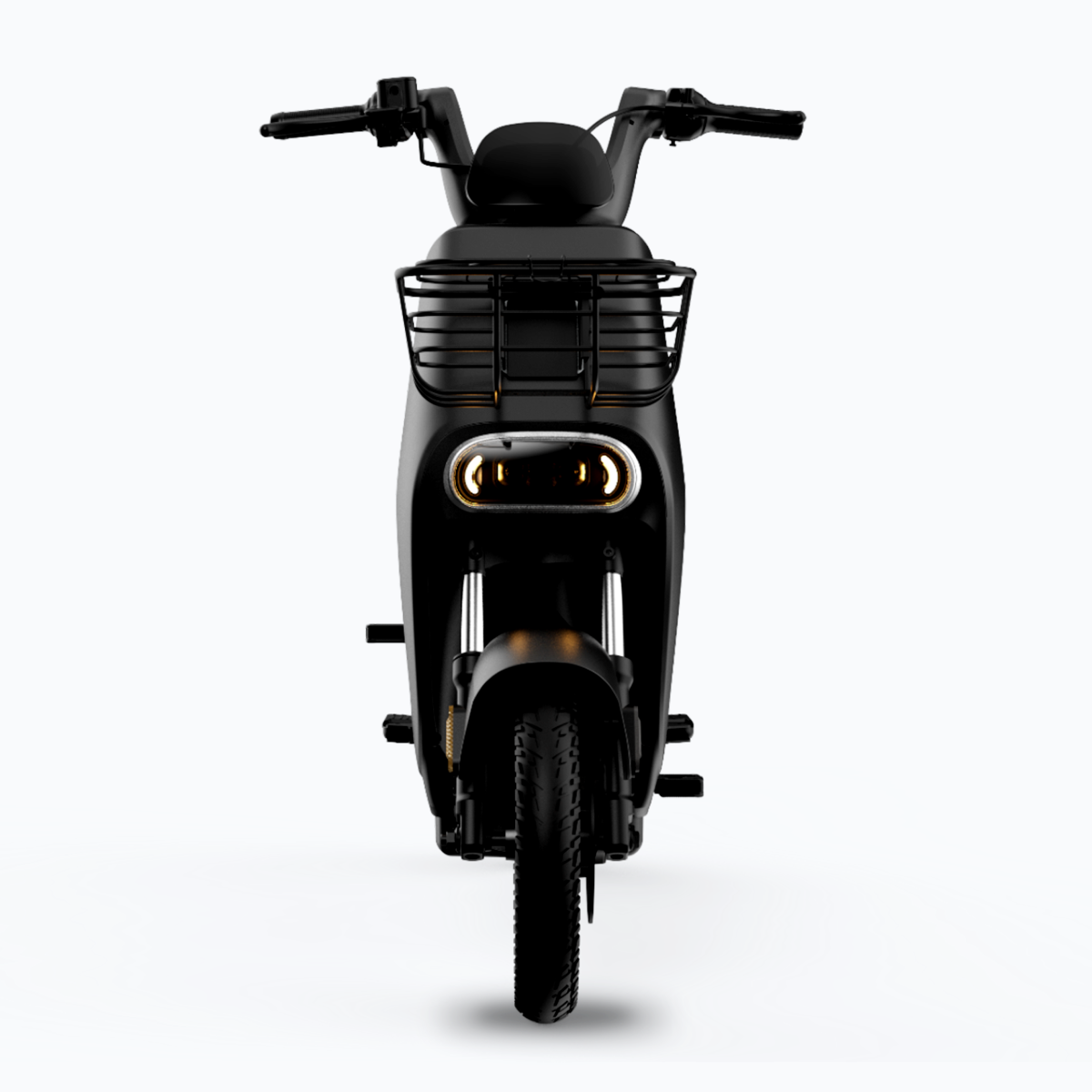 Liva 7 Electric Moped Bike – Front View – Black