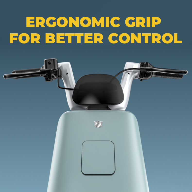 Liva Electric Scooter – Ergonomic Grip for Better Control – Close-up of Handlebars